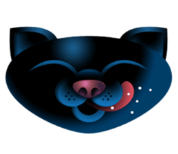 Black cat kurosu sticker #9748692