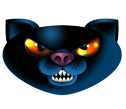 Black cat kurosu sticker #9748693