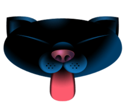 Black cat kurosu sticker #9748694