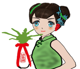 Miss Spring Orchid's CNY blessing sticker #9750637