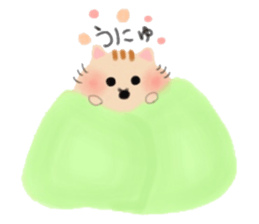 The cat which is wrapped sticker #9754797