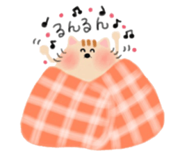 The cat which is wrapped sticker #9754798