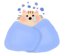 The cat which is wrapped sticker #9754809