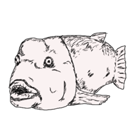 Unpleasant fish2 sticker #9755936