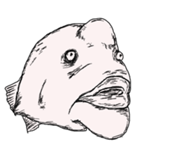 Unpleasant fish2 sticker #9755961