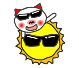 BU of a red ear  I live freely. sticker #9757456