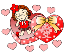 Castor bean-chan 28 Valentine Hen sticker #9759265