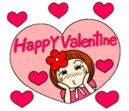 Castor bean-chan 28 Valentine Hen sticker #9759270