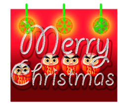 A happy new year Monkeys with daruma1-1 sticker #9759698