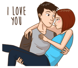 Romantic Couple In Love sticker #9760418