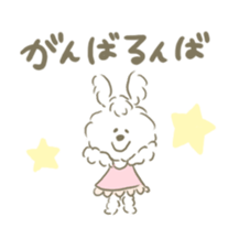 honwaka fluffy rabbit sticker #9761866