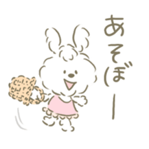 honwaka fluffy rabbit sticker #9761868