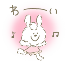 honwaka fluffy rabbit sticker #9761874