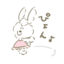 honwaka fluffy rabbit sticker #9761875