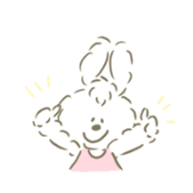 honwaka fluffy rabbit sticker #9761877