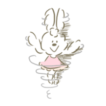 honwaka fluffy rabbit sticker #9761881