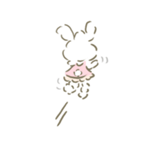 honwaka fluffy rabbit sticker #9761884