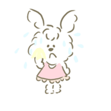 honwaka fluffy rabbit sticker #9761894