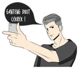 Cowok Eksis sticker #9762331