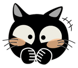 Black cat Happy 2nd sticker #9763117