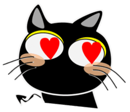 Black cat Happy 2nd sticker #9763123