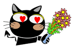 Black cat Happy 2nd sticker #9763125