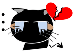 Black cat Happy 2nd sticker #9763129