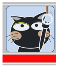 Black cat Happy 2nd sticker #9763167