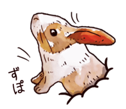 Watercolor rabbit sticker sticker #9763871