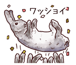 Watercolor rabbit sticker sticker #9763877