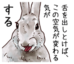 Watercolor rabbit sticker sticker #9763894