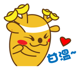 golden lulu deer the first words sticker #9763959