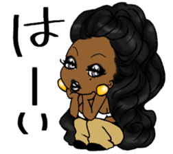 Black girls 3 sticker #9764583