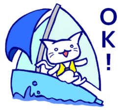 sailing cat sticker #9764738