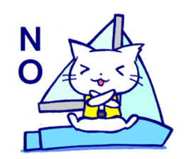 sailing cat sticker #9764739