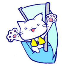 sailing cat sticker #9764763