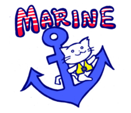 sailing cat sticker #9764775