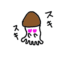 Mushroom cuttlefish sticker sticker #9765352