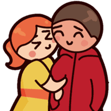 Cute couple in love sticker #9765460