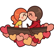 Cute couple in love sticker #9765476