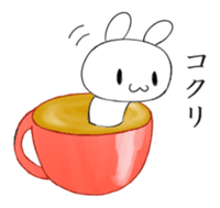 3D Rabbit Latteart sticker #9765657