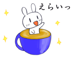 3D Rabbit Latteart sticker #9765660