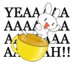 3D Rabbit Latteart sticker #9765662