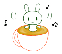 3D Rabbit Latteart sticker #9765663