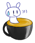 3D Rabbit Latteart sticker #9765664