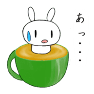 3D Rabbit Latteart sticker #9765665