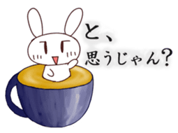 3D Rabbit Latteart sticker #9765682