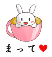 3D Rabbit Latteart sticker #9765694