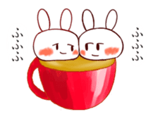 3D Rabbit Latteart sticker #9765695