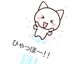 Lovely cat balloon sticker #9765897